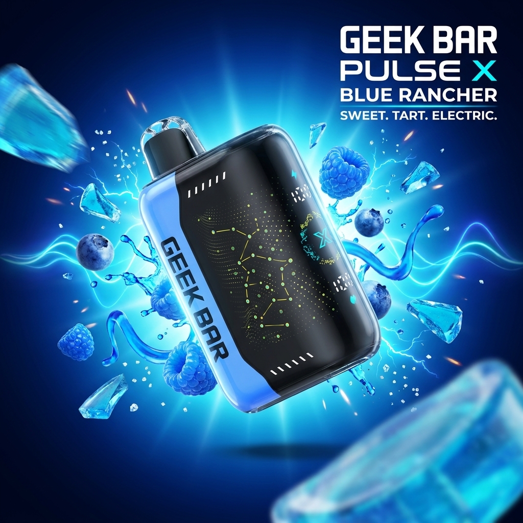 Geek Bar Pulse X 25000 Puffs Disposable Vape Dual Mode, 18mL, 5% Nicotine - Blue Rancher