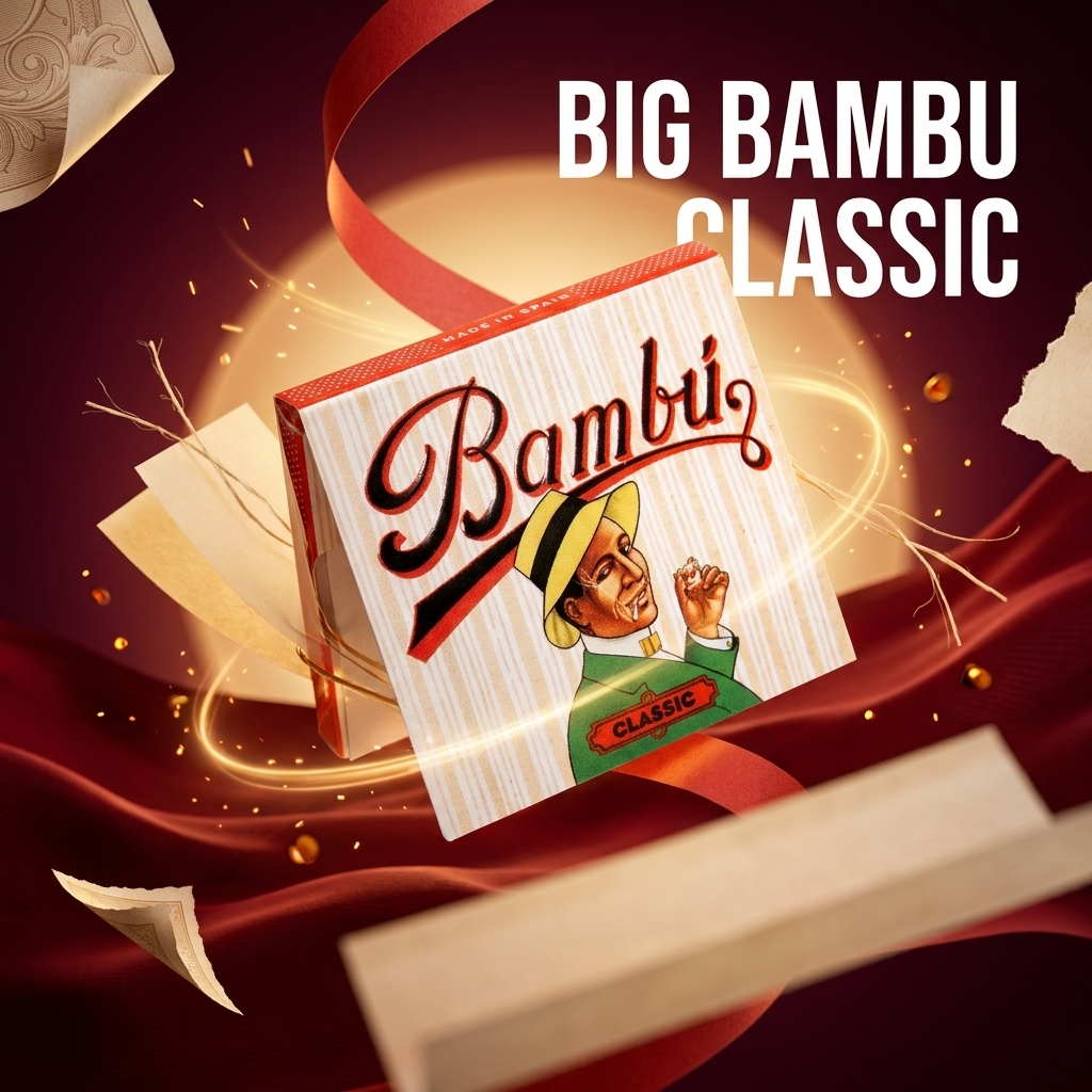 Big Bambu Classic Cigarette Rolling Papers (33 Leaves Per Booklet, Total 2 Booklets)