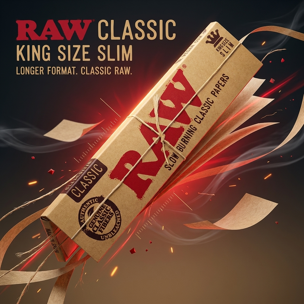 RAW Classic King Size Slim Rolling Papers 5-Packs