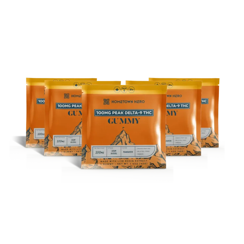 Mandarin Sour Diesel - Peak Delta 9 Gummy (Buy 4, Get 1 Free)