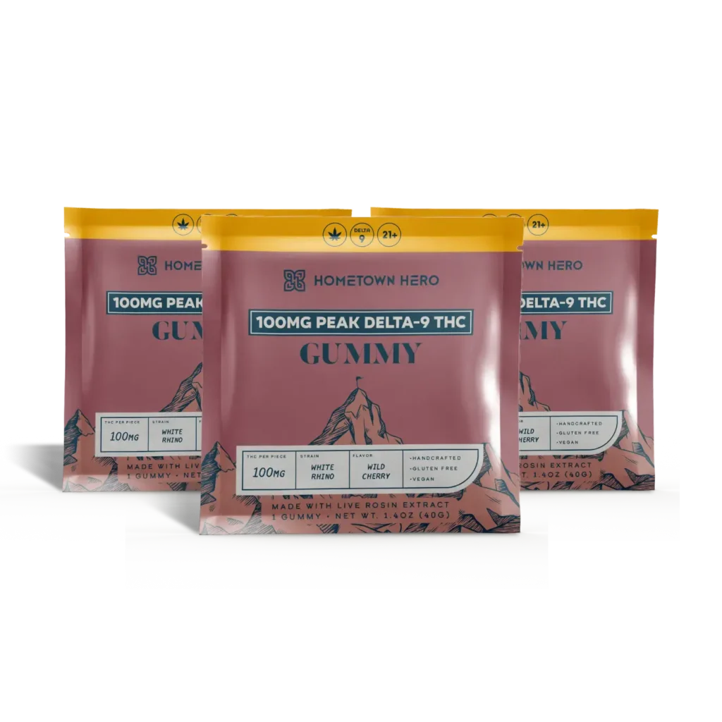 Wild Cherry White Rhino - Peak Delta 9 Gummy (3 Pack)