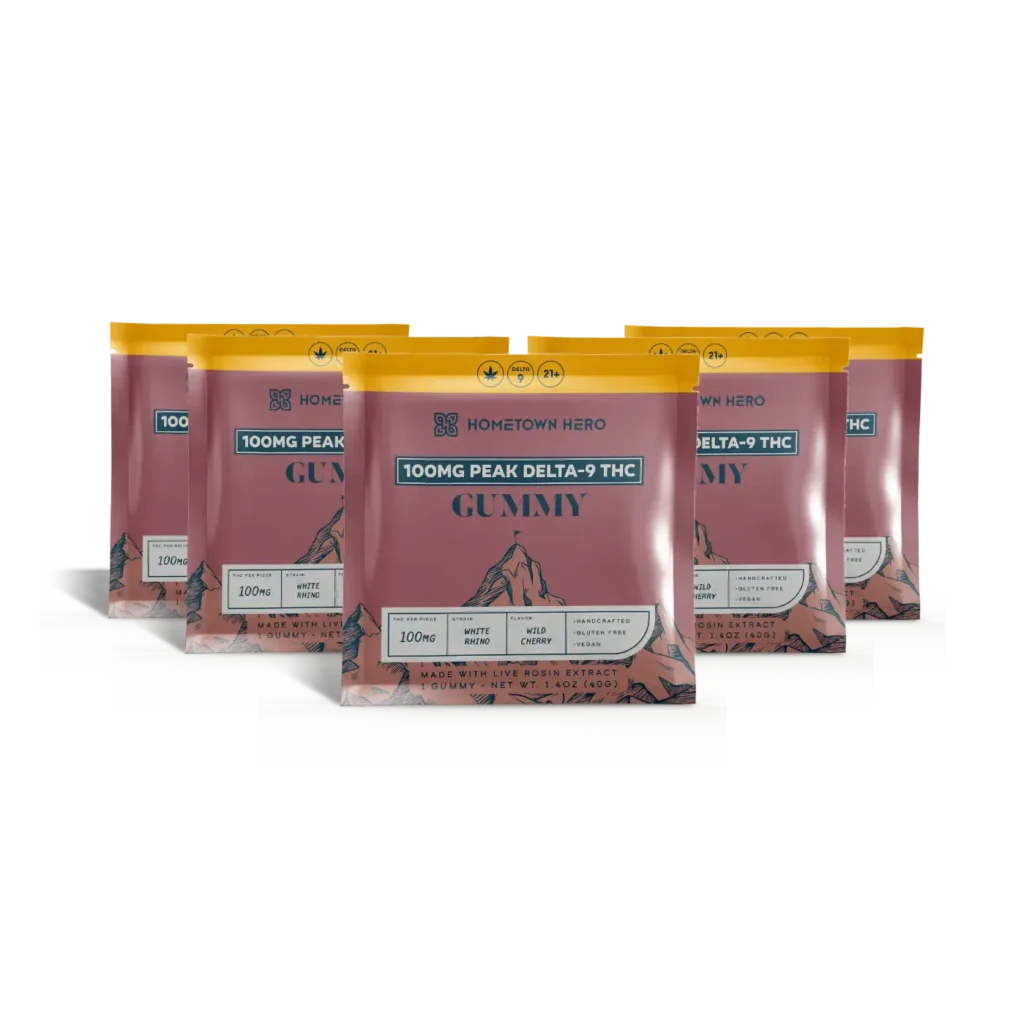 Wild Cherry White Rhino - Peak Delta 9 Gummy (Buy 4, Get 1 Free)